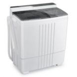 Twin Tub Portable Washing Machine with 1.5KG Capacity Dryer. - SR36. The unique double-barrel design