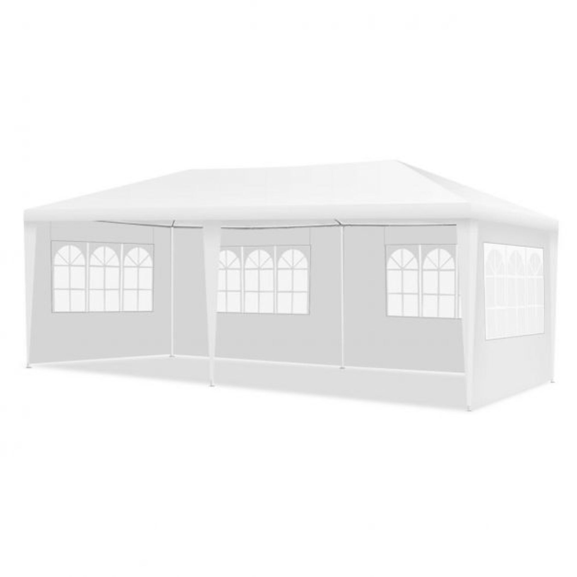 3 m x 6 m Garden Gazebo Party Canopy Tent Waterproof. - SR37. The frame of the tent is constructed - Image 2 of 2
