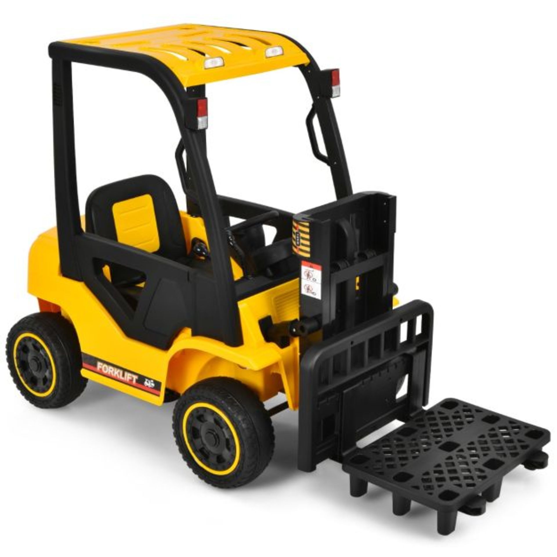 Kids Electric Ride on Forklift with Remote Control. - sR36. The moving arm fork goes up and down; an