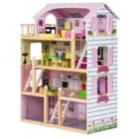 Wooden Doll's House with Accessories - RRP £74.99 (LOCATION - H/S R 2.4)