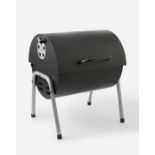 TRADE PALLET TO CONTAIN 12x BRAND NEW Tabletop Oil Drum Barbeque Grill. RRP £59.99 EACH. Black steel