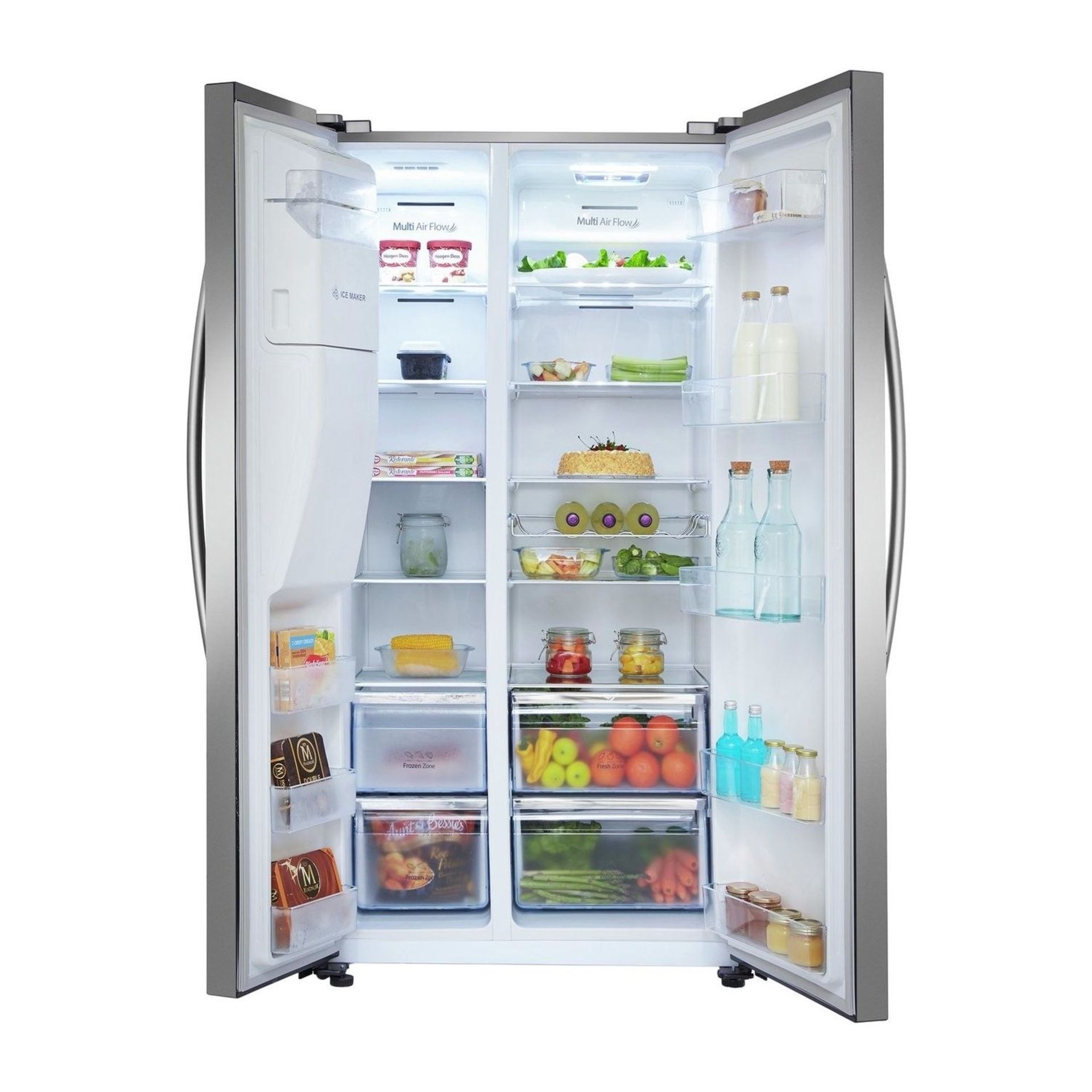 Hisense RS696N4IC1 Side-by-side American Fridge Freezer. - RRP £939.00. Featuring the iconic side- - Image 3 of 3