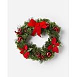LED Poinsettia Wreath. - SR28