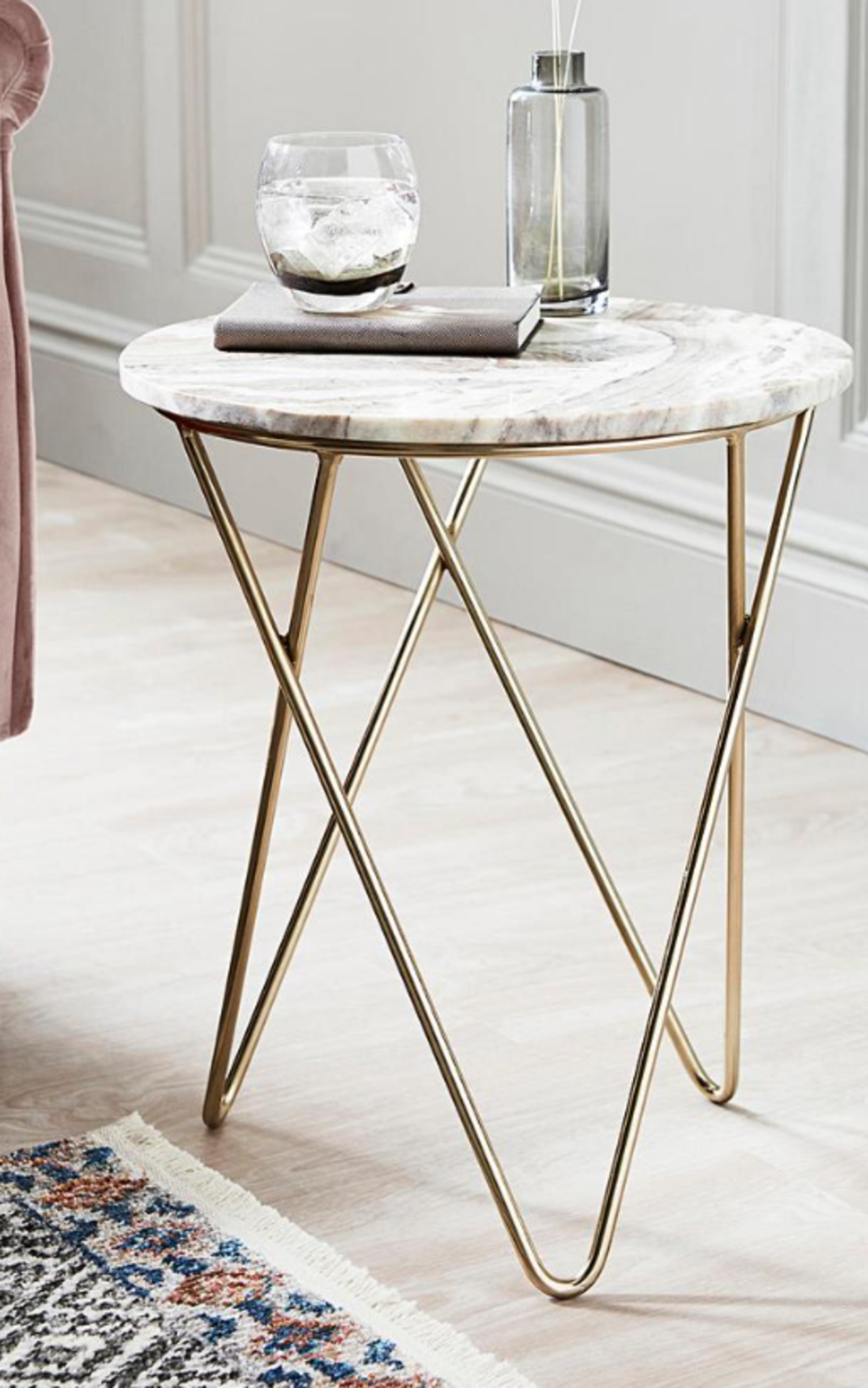 Zeta Marble Side Table. - RRP £159.00. SR30. Add a touch of luxury to your space with the Zeta
