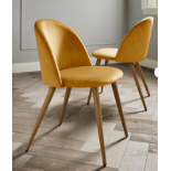 Klara Velvet Pair of Dining Chairs. - RRP £259.00. SR30. The Klara Dining Chairs are the perfect