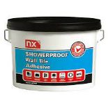 18 X 2.5KG TUBS OF NX Showerproof Ready mixed Off White Wall tile Adhesive. (ROW11.3) Suitable for