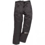 Brand New Portwest 24x Black Action Trousers - Small RRP £16.80 Each (R44)