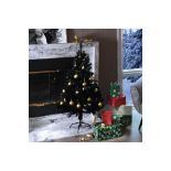 4FT / 1.2M Black Christmas Tree - Premium Artificial Christmas Tree _ BIR. Spruce Xmas Tree -