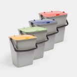 (9/273)Set of 4 15L Bins. - PW. Cut the clutter and make recycling easier with this set of 4 bins.