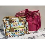 10 X ASSORTED LUXURY DIAPER/CHANGING BAGS IN VARIOUS DESIGNS R4-7