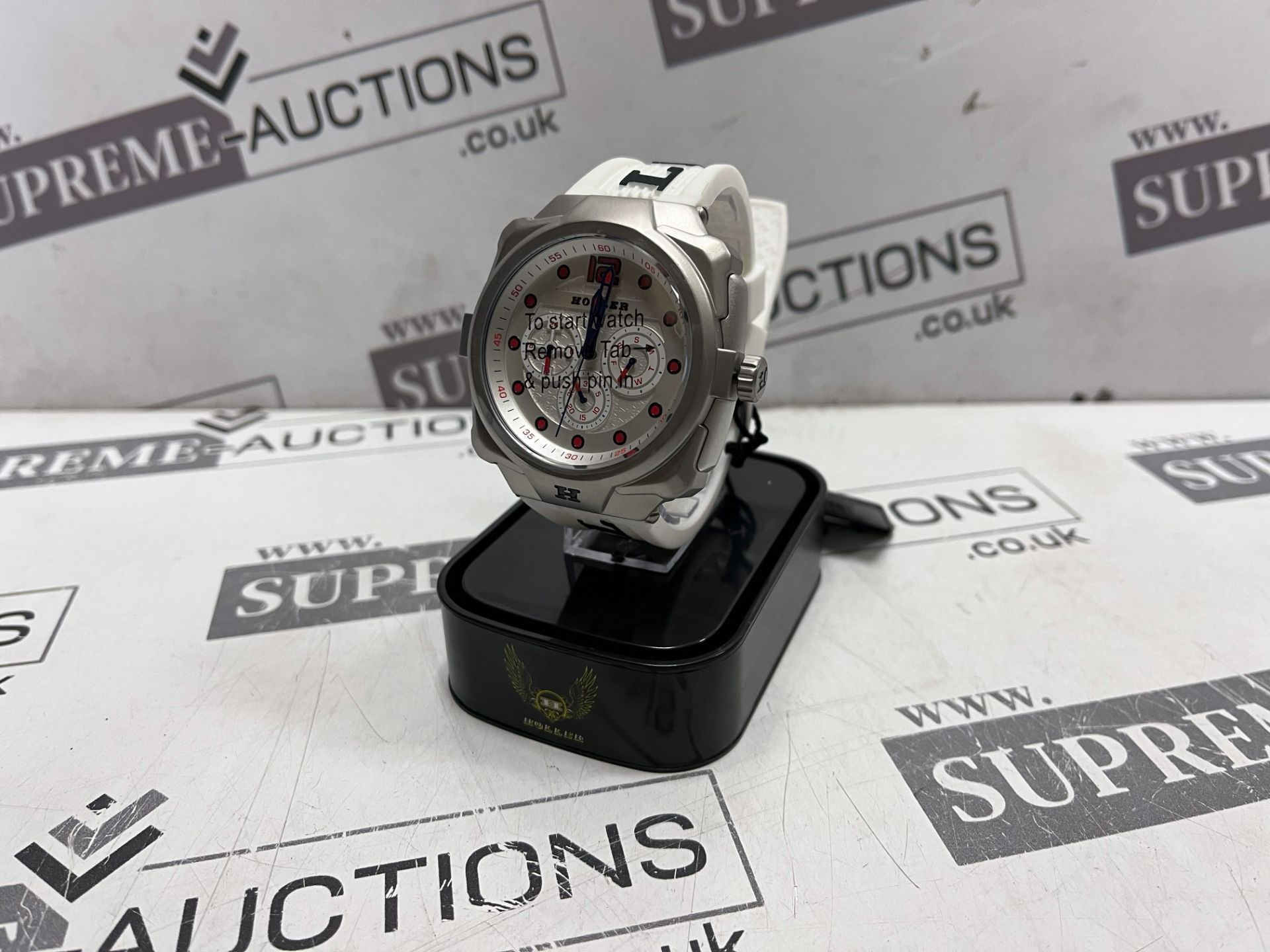 BRAND NEW HOLLER IMPACT WHITE CHRONO GRNTS FASHION WATCH RRP £229 OFC