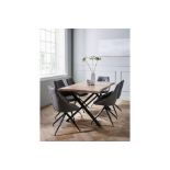 BRAND NEW KARTER Large Dining Table and 6 Chairs - GREY/OAK. RRP £1399. The Karter Large Dining
