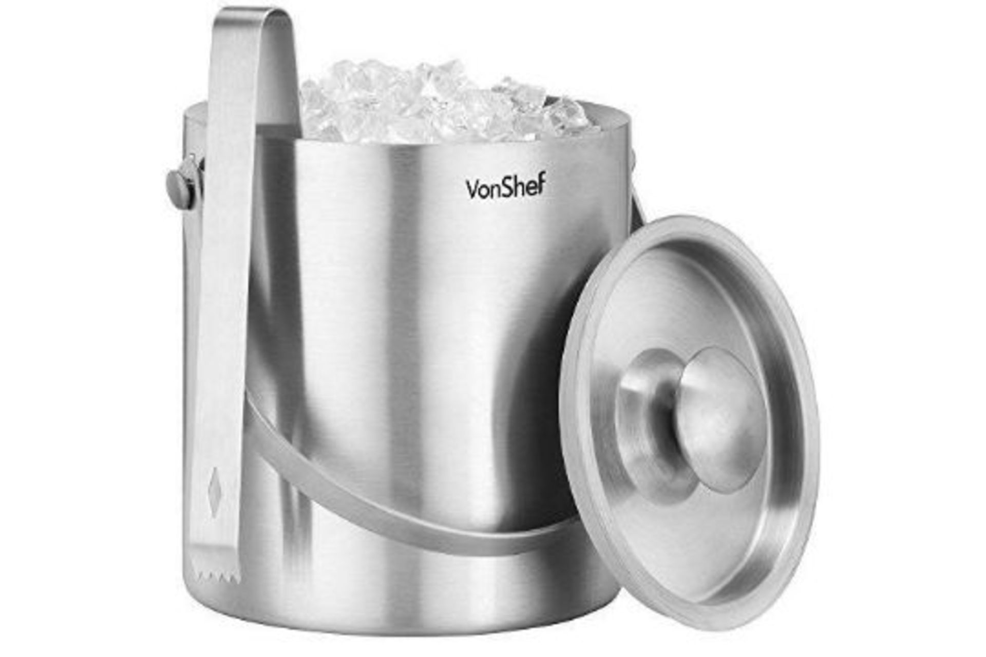 Stainless Steel Ice Bucket with Tongs (SR3 BW)Ice is an essential component of everything from the