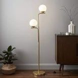 GoodHome Baldaz Brass effect Floor light. -SR30