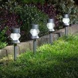 Smart Solar LED Crystal Effect Stake Light (4 Pack) Colour Changing and White. - SR32