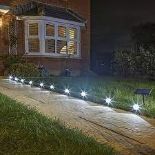 Smart Solar Multispot Black Solar-powered LED Outdoor Ground light, Set of 10.- SR32