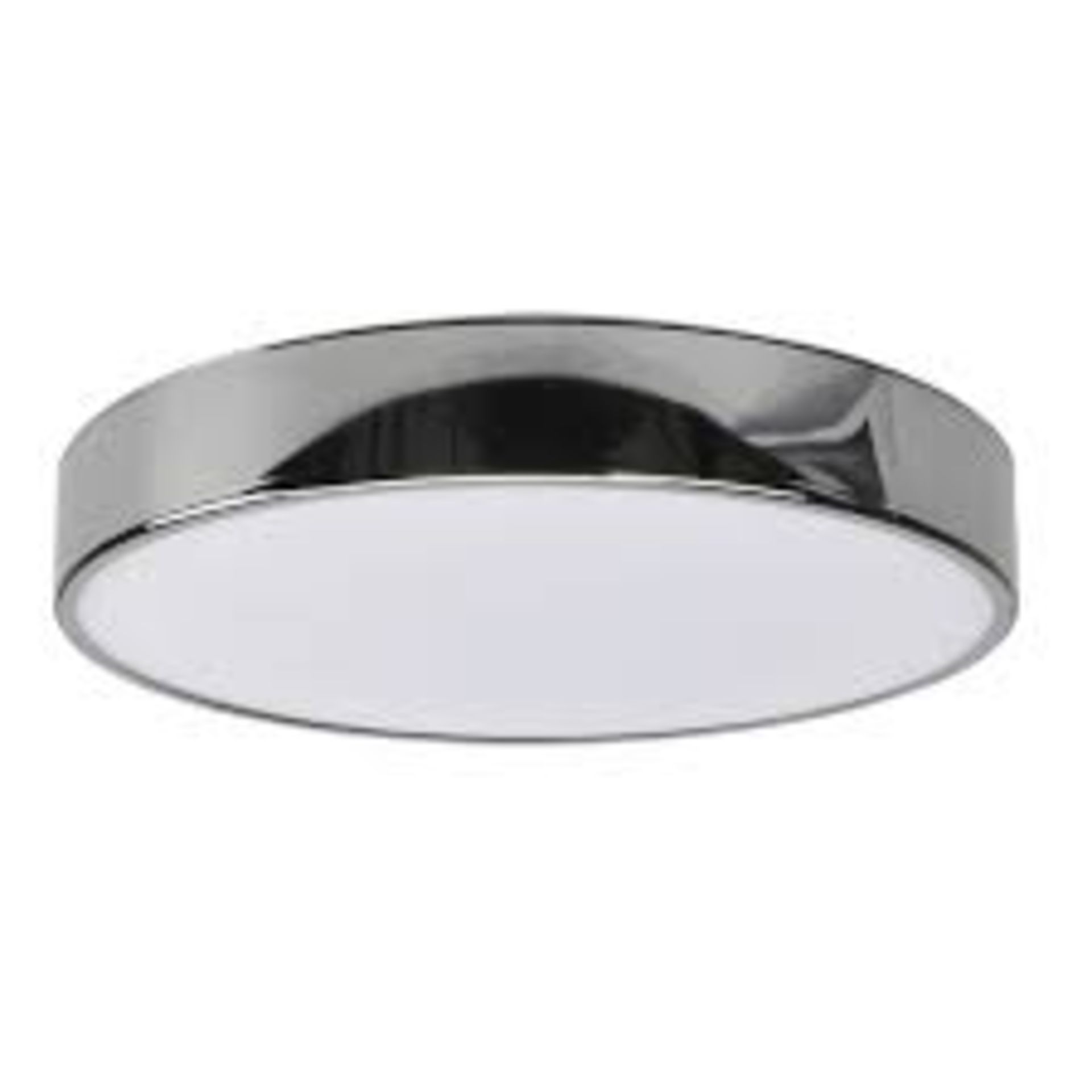 GoodHome Wapta Metal & plastic Chrome effect Bathroom LED Ceiling light. - SR32