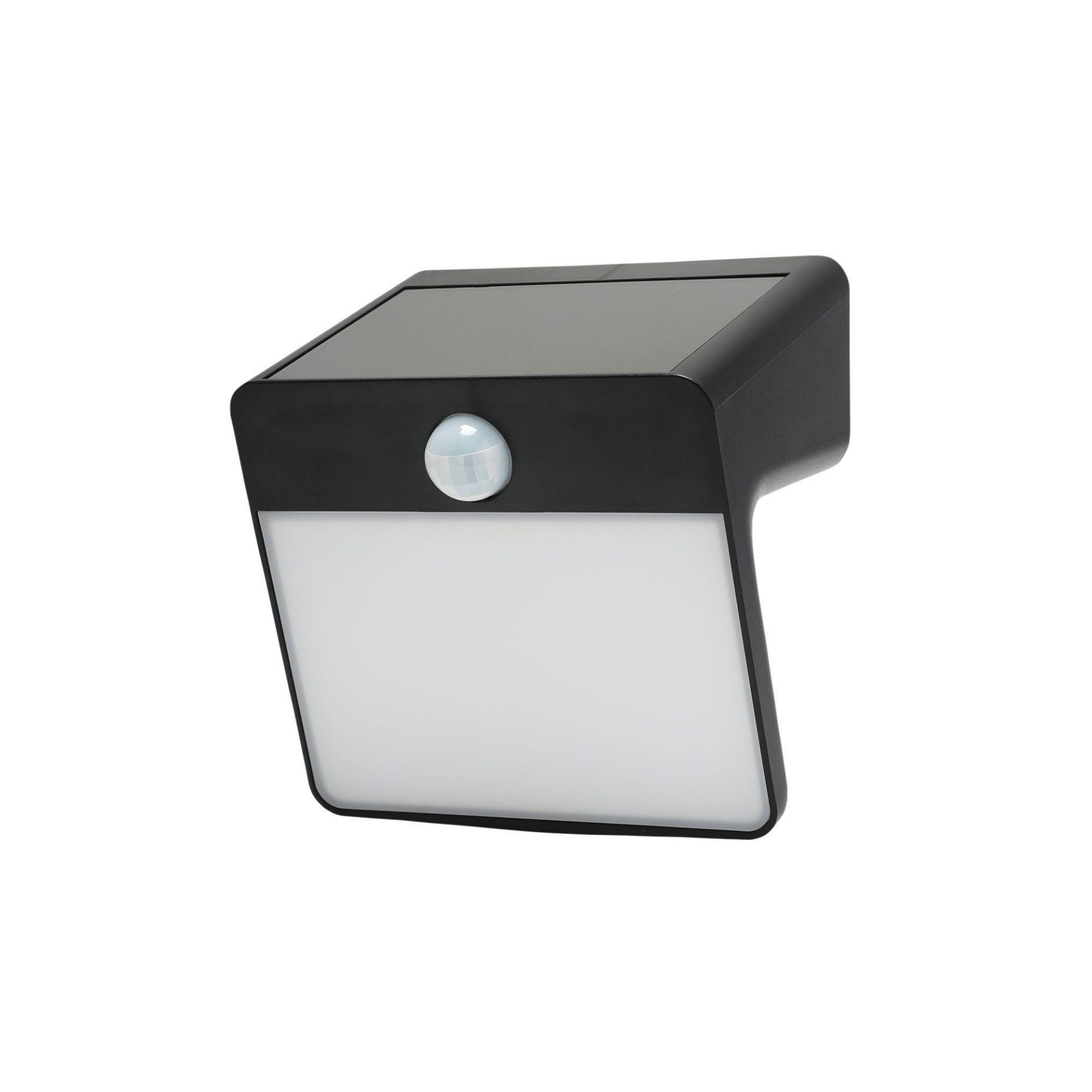 GoodHome Black Solar-Powered Cold White Integrated LED Floodlight 150Lm - SR48. This solar