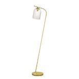 GoodHome Thestias Brass effect Floor light. - SR. This brushed brass effect floor lamp has a
