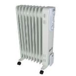 Electric Radiator Oil CYBL20-9 White Portable Freestanding 3 Heat Settings 2000W - SR48. Oil-