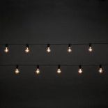 20 Warm White Bulb LED String Lights with Black Cable - SR48. These warm white festoon lights can be