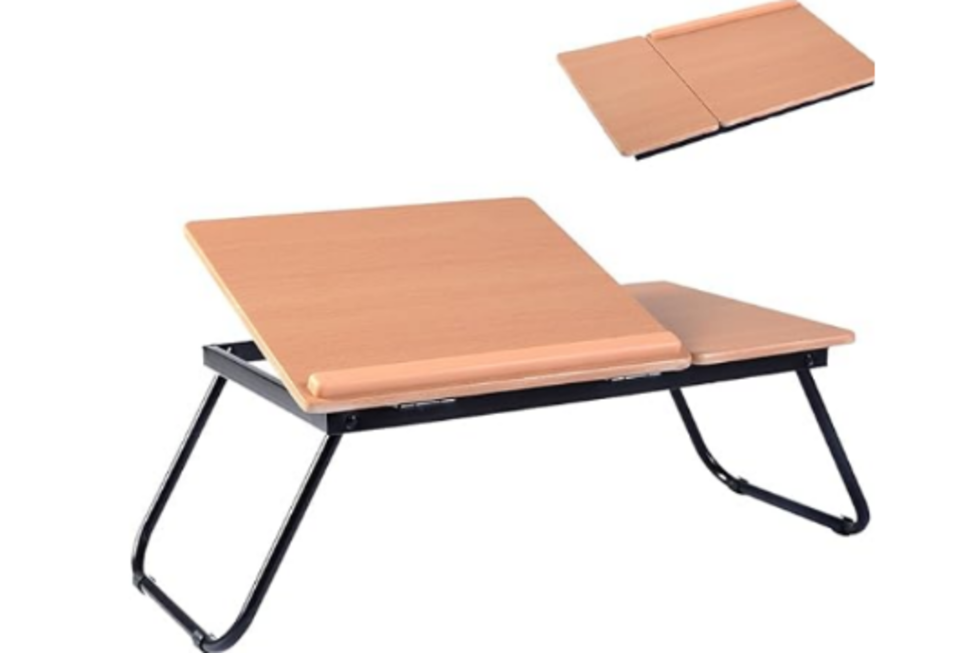 Luxury Folding Laptop Bed Table (R51)The two legs of this laptop bed table can be folded together.