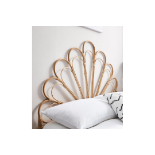 Flores Rattan Headboard Kingsize. -(R51) . RRP £359.00. Bring a natural feel to your bedroom with