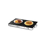 Food Warming Tray with Adjustable Temperature Control and Handles. - R51. The tempered glass top