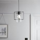 GoodHome Daluiz Matt Black Pendant ceiling light. - SR23. The simple and modern Daluiz pendant