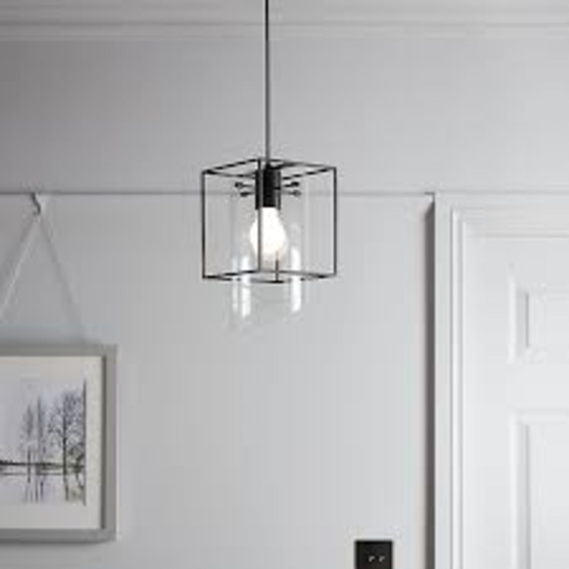 GoodHome Daluiz Matt Black Pendant ceiling light. - SR23. The simple and modern Daluiz pendant