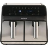 Salter 7.6L EK5196 Stainless Steel Dual Air Fryer - SR47. Fry, grill and roast delicious meals for