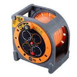 Masterplug Pro XT 4 socket Orange Indoor Cable reel, 20m- SR47