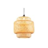 Bamboo Pendant Light with Lampshade and Plug in Cord. - R51. Embellish your living area with the