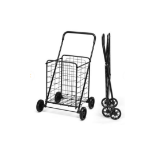 Heavy Duty Folding Shopping Cart with 83L Metal Basket (R50)The grocery utility cart is equipped