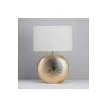 Inlight Locaste Textured Polished gold effect Round Table light - R50. This gold effect table