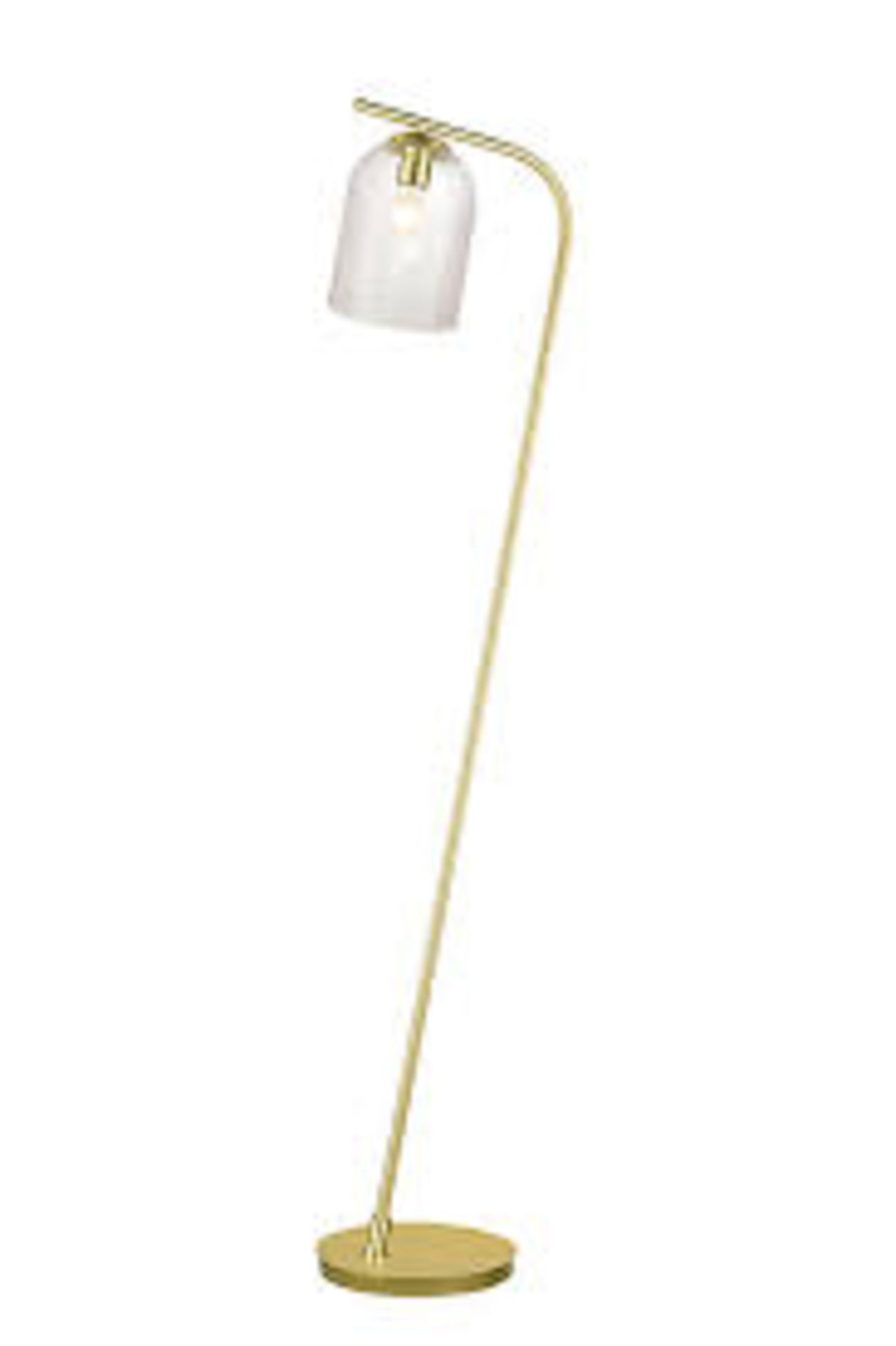 GoodHome Thestias Brass effect Floor light. - SR23. This brushed brass effect floor lamp has a