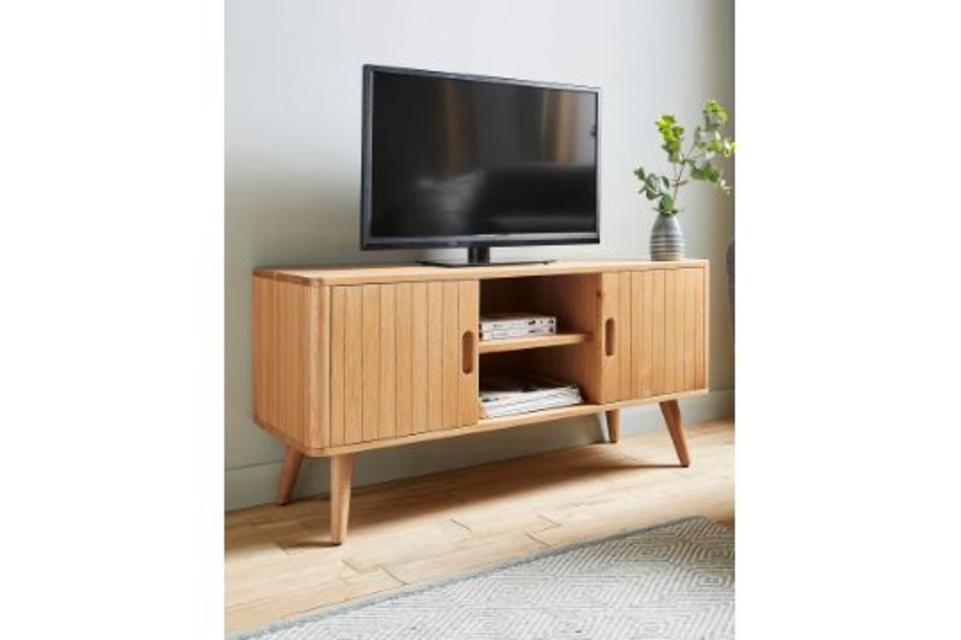 BRAND NEW PEYTON Oak Wide TV Unit. RRP £599 EACH. Part of At Home Luxe, the Peyton Oak Wide TV