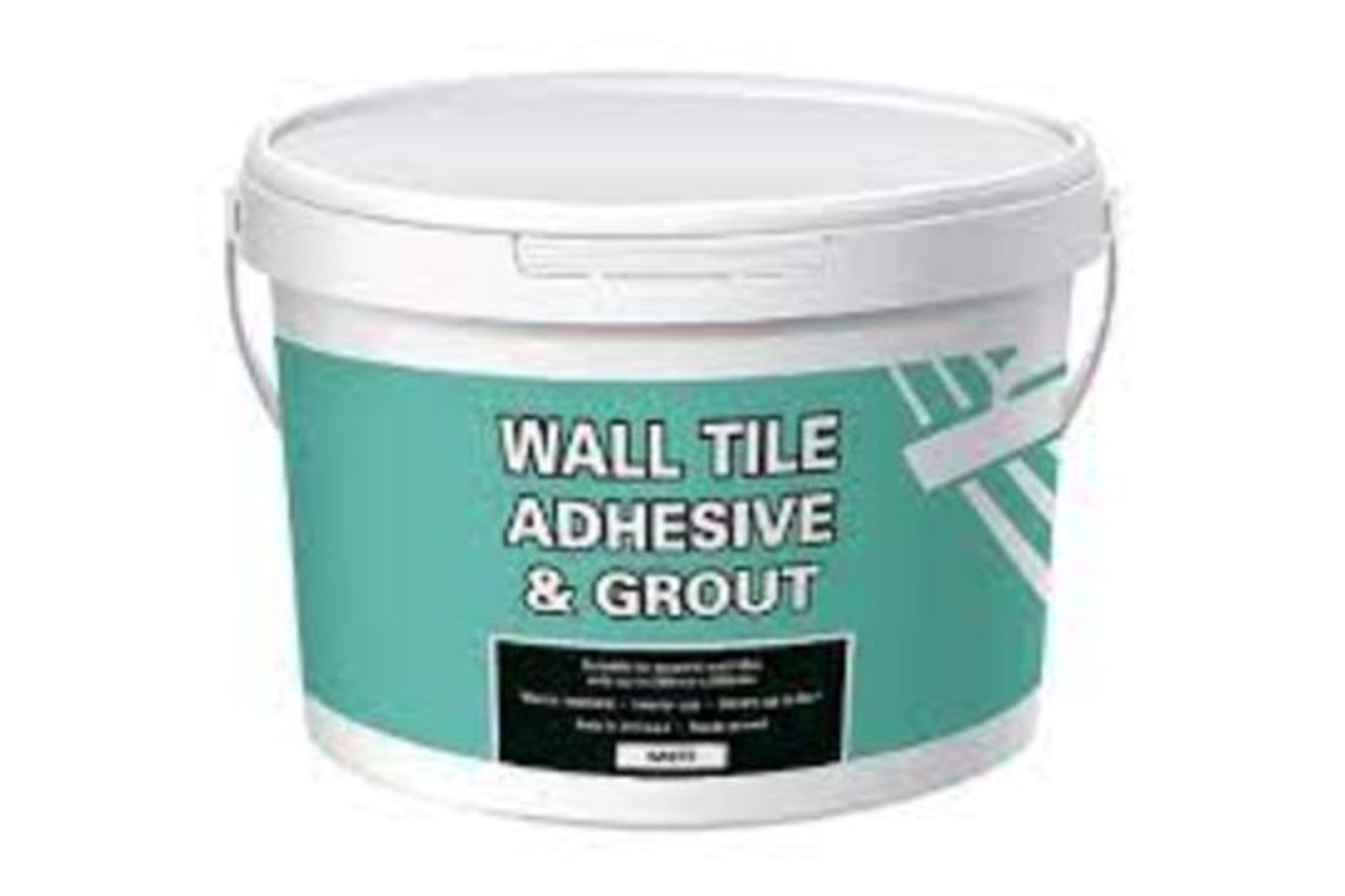 15 X 6.6KG TUBS OF WALL AND TILE ADHESIVE & GROUT. WATER RESISANT, INTERIOR USE, EACH TUB COVERS