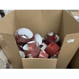 73 X MIXED SIZE GOODHOME LOMOMBI LAMPSHADES IN BURGUNDY (LOCATION - H/S R 3.5.4)