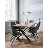 BRAND NEW KARTER Large Dining Table and 6 Chairs - GREY/OAK. RRP £1399 EACH. The Karter Large Dining