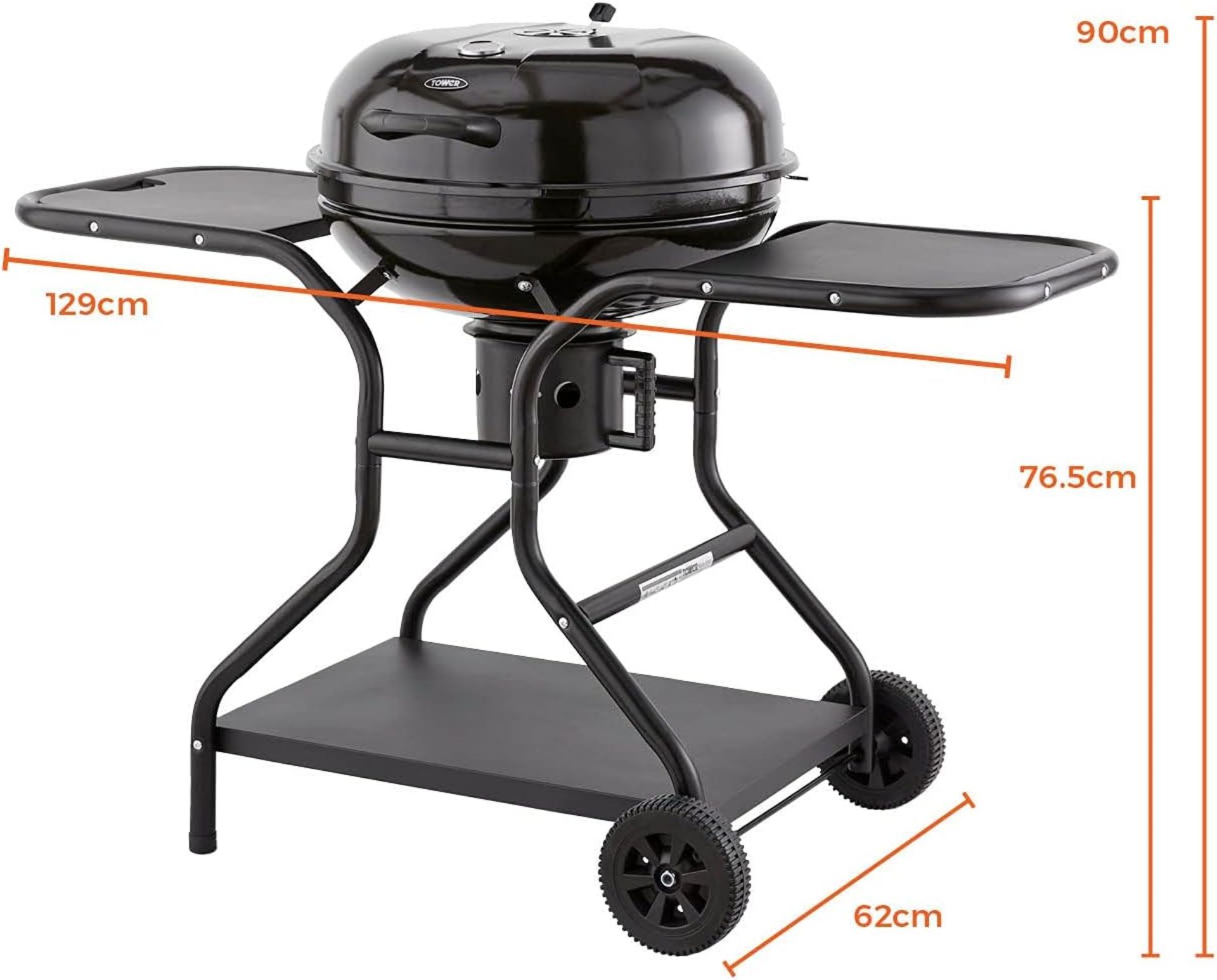BRAND NEW TOWER Charcoal BBQ Grill With Tables. RRP £179.99 EACH. Grill some delicious ingredients - Image 4 of 4