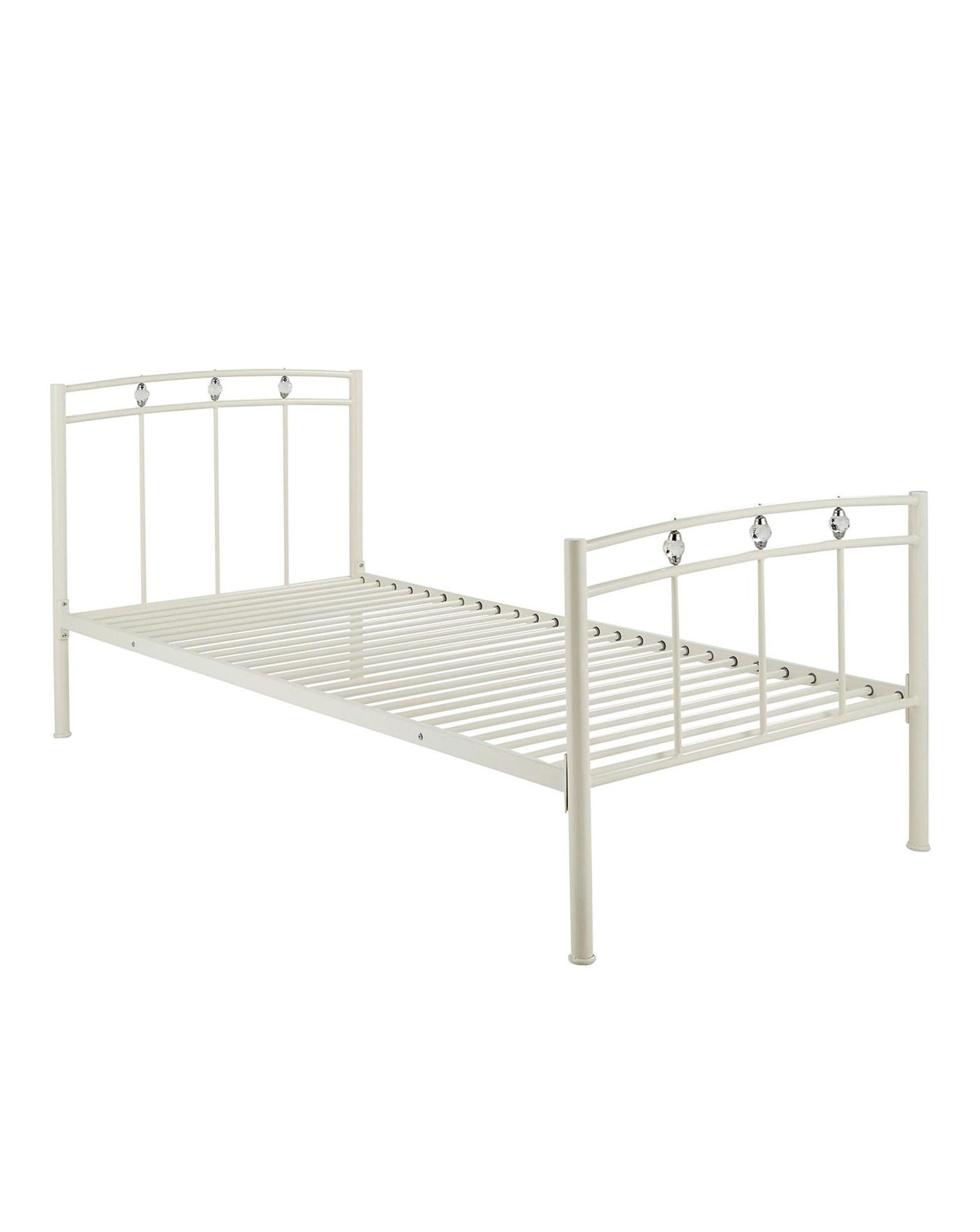 NEW & BOXED ELIANA Metal SINGLE Bed Frame. WHITE. RRP £169 EACH. The Eliana Metal bed frame, is a