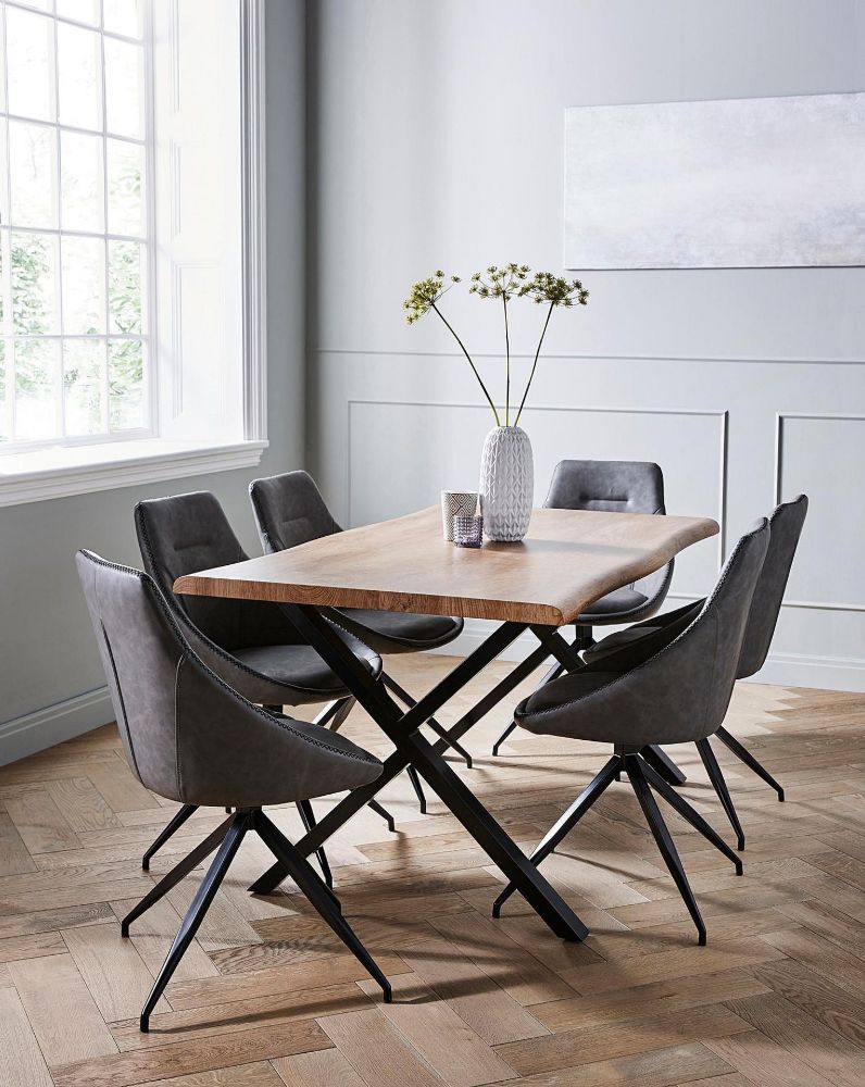 New & Boxed Luxury Karter Large Dining Table and 6 Chair Sets - Delivery Available!