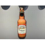 LARGE BUDWEISER BOTTLE OPENER/WALL SIGN (45CM)