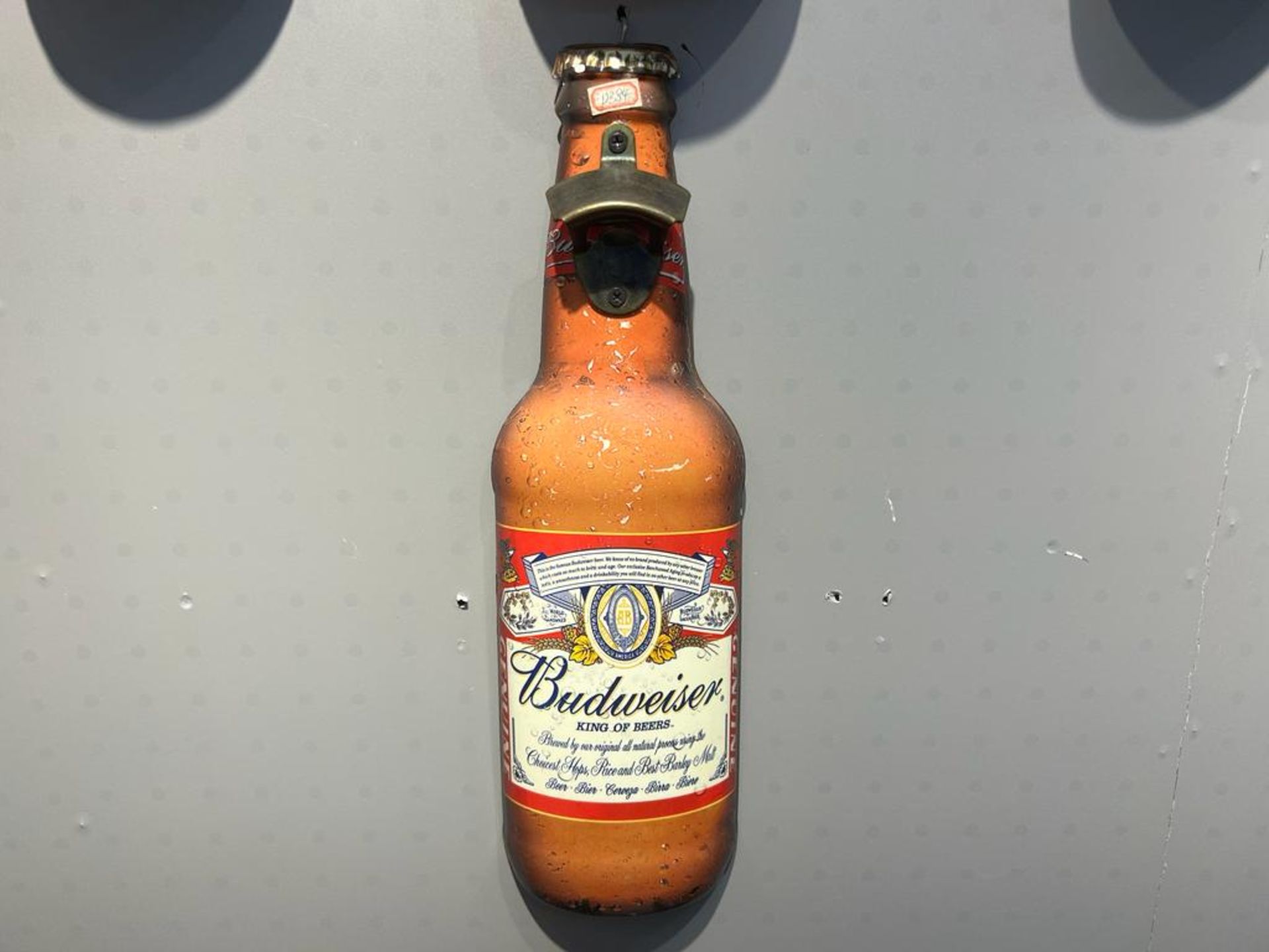 LARGE BUDWEISER BOTTLE OPENER/WALL SIGN (45CM)