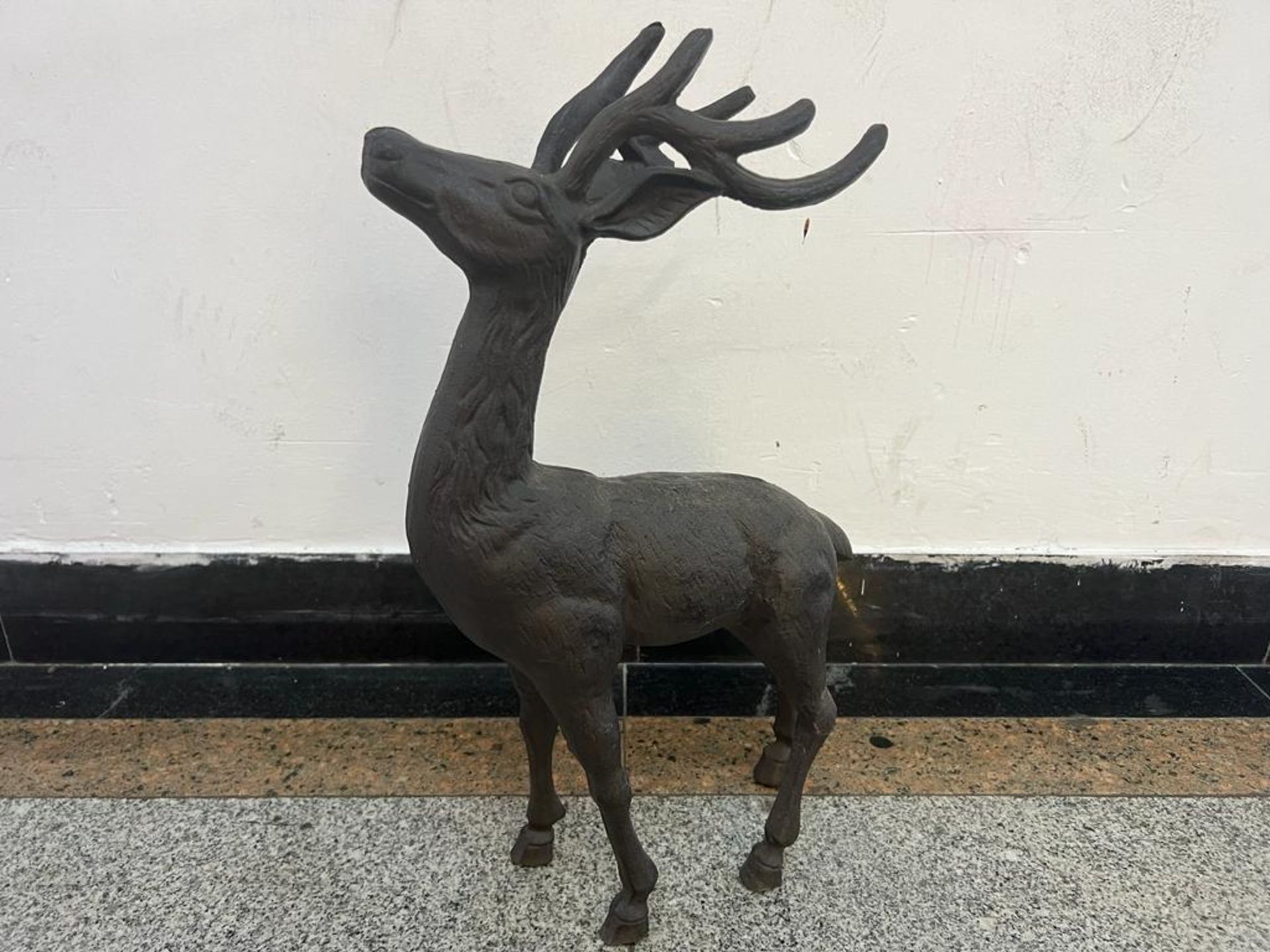 CAST IRON DEER STATUE