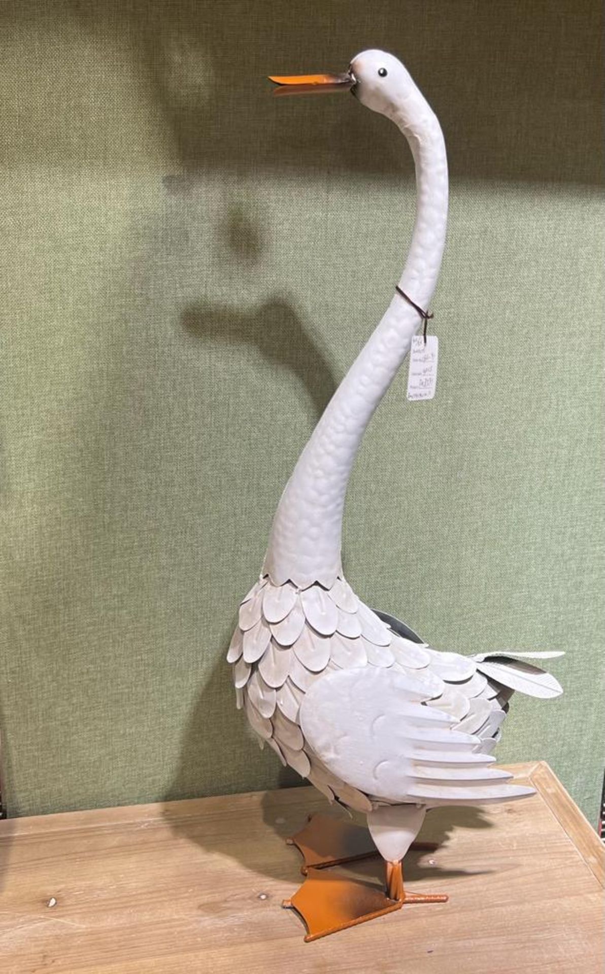 NEW DECORATIVE 75CM TALL METAL GOOSE STATUE