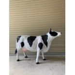 NEW HUGE STANDING BLACK AND WHITE COW STATUE APPROX 1.3M LONG