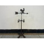 CAST IRON OUTDOOR WEATHER VANE ON STAND