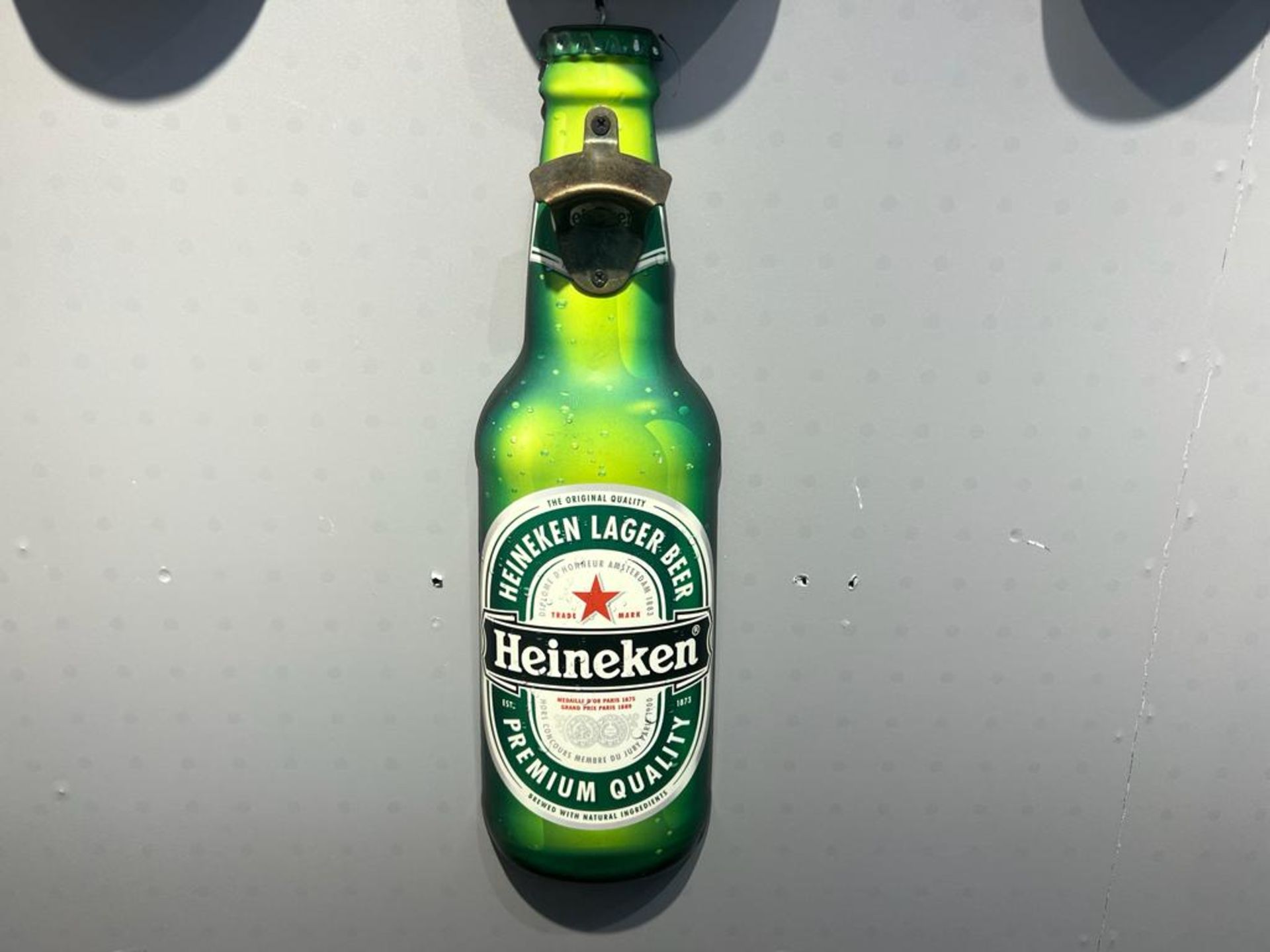 LARGE HEINEKEN BOTTLE OPENER/WALL SIGN (45CM)